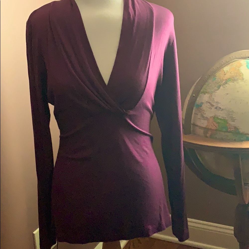 Banana Republic long sleeved burgundy top, medium